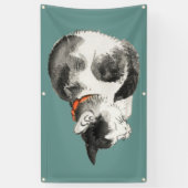 SCHLAFEN VON CAT JAPANISE WOODBLOCK DRUCKBanner Banner (Vertikal)