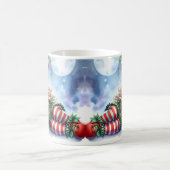 Schlafen Weihnachten Elf mit Calico Kitten Kaffeetasse (Mittel)