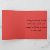 Schlafen Weihnachten Elf mit Calico Kitten Karte (Innenseite)