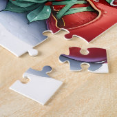 Schlafen Weihnachten Elf mit Calico Kitten Puzzle (Seite)