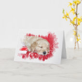 Schlafen Weihnachten Golden Retriever Karte (Gelbe Blume)