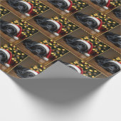 Schlafen Weihnachten Schwarzer Labrador Retriever Geschenkpapier (Ecke)