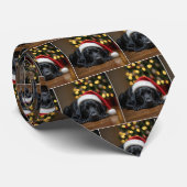 Schlafen Weihnachten Schwarzer Labrador Retriever Krawatte (Gerollt)