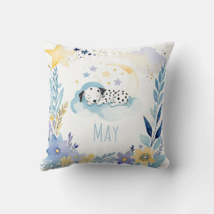 Schlafen Welpe Dalmatiner Boho Name Kinderzimmer P Kissen