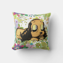 Schlafen Welpe Dog Cartoon Tiere Art Kissen