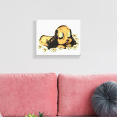 Schlafen Welpe Dog Cartoon Tiere Art Leinwanddruck (Insitu (Wohnzimmer))