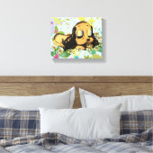 Schlafen Welpe Dog Cartoon Tiere Art Leinwanddruck (Insitu (Schlafzimmer))