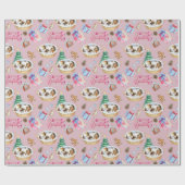 Schlafen Welpe Weihnachts-Wrapper Geschenkpapier (Flach)