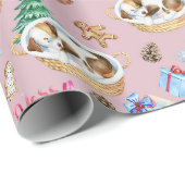 Schlafen Welpe Weihnachts-Wrapper Geschenkpapier (Rolleneckpunkt)
