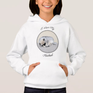 Schlafen Welpenmalerei Original Hundekunst Hoodie