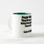 Schlafen wie ein Baby? Zweifarbige Tasse (Vorderseite Links)