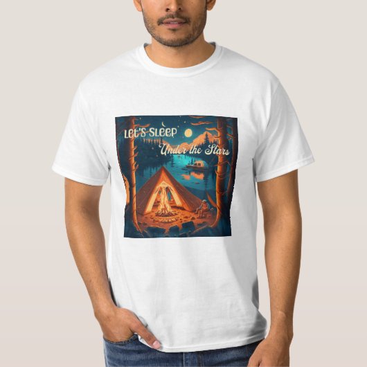 Schlafen wir unter den Sternen! | Camping Art T-Shirt (Vorderseite)