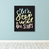 Schlafen wir unter den Sternen! Leinwanddruck (Insitu (Holzboden))