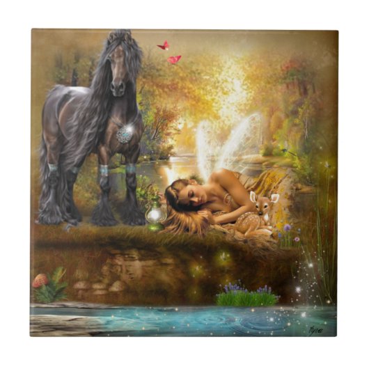 Schlafen zu träumen Fee Fliese (Vorderseite)