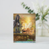 Schlafen zu träumen Fee Postkarte (Stehend Vorderseite)