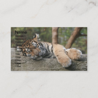 Schlafenbaby-Tiger Visitenkarte