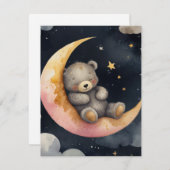 Schläfenbär auf dem Mond Einladung (Vorne/Hinten)