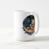 Schläfenbär auf dem Mond Kaffeetasse (VorderseiteRechts)