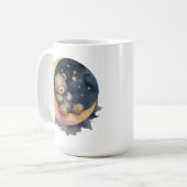 Schläfenbär auf dem Mond Kaffeetasse (Vorderseite Links)