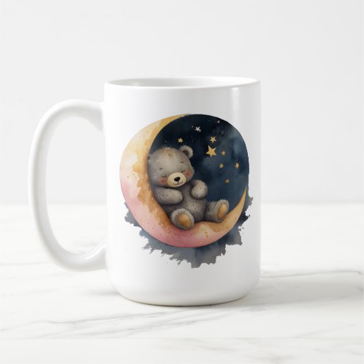 Schläfenbär auf dem Mond Kaffeetasse (Links)