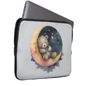 Schläfenbär auf dem Mond Laptopschutzhülle (Vorne Rechts)