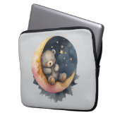 Schläfenbär auf dem Mond Laptopschutzhülle (Vorderseite Links)