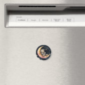 Schläfenbär auf dem Mond Magnet (In Situ (Geschirrspüler))