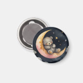 Schläfenbär auf dem Mond Magnet (Vorderseite/Rückseite)