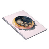 Schläfenbär auf dem Mond Notizblock (Rechte Seite)