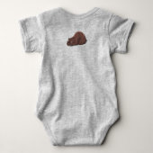 Schlafenbärn-Zeit Winterschlaf zu halten Baby Strampler (Rückseite)