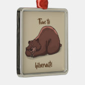 Schlafenbärn-Zeit Winterschlaf zu halten Ornament Aus Metall (Rechts)