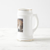 SchlafenBeagle-Bier Stein Bierglas (VorderseiteRechts)