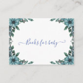 Schläfenbläuliche Babydusche Begleitkarte (Rückseite)