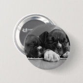 Schlafenboxer-Welpenknopf Button (Vorne & Hinten)