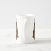 Schlafenbrown Tabby-Katzen-Knochen-China-Tasse Porzellantasse (Rückseite)