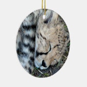 Schlafencheetah-CUB-Foto Keramikornament (Rechts)