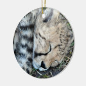 Schlafencheetah-CUB-Foto Keramikornament (Links)