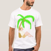Schlafend unter einer Palme T-Shirt (Vorderseite)