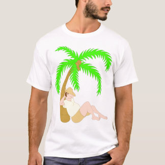 Schlafend unter einer Palme T-Shirt