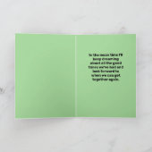 Schlafende Affe - Weck mich auf, wenn die Pandemie Karte (Innenseite)