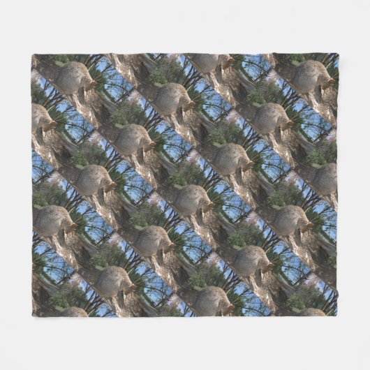 Schlafende australische Quokka, Fleecedecke (Vorderseite (Horizontal))