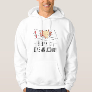Schlafende Axolotl-Pyjamas Mexikanischer Salamande Hoodie