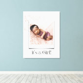 Schlafende Baby-Leinwand Leinwanddruck (Insitu (Holzboden))