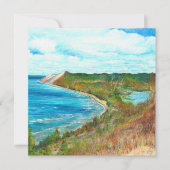 Schlafende Bären Dunes Lakeshore Michigan Beach Einladung (Vorderseite)