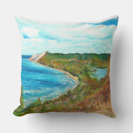 Schlafende Bären Dunes Lakeshore Michigan Beach Kissen