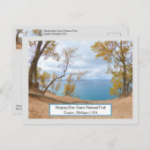 Schlafende Bärenduschen, Lake Michigan/Herbstruhe Postkarte (Vorne/Hinten)