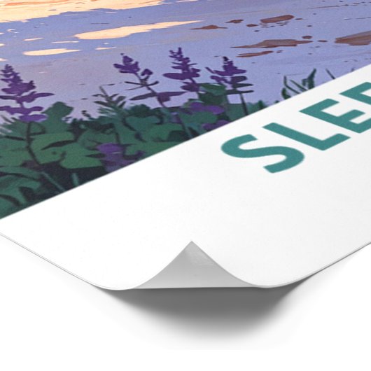 Schlafende Bärenduschen, Michigan, schönes Poster (Ecke)