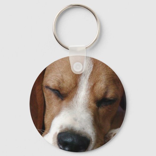 Schlafende Beagle Schlüsselanhänger (Vorderseite)