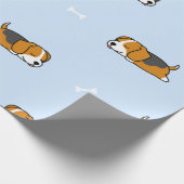 Schlafende Beagle Welpe Geschenkpapier (Ecke)