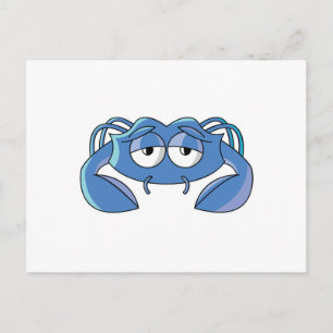 schlafende Blaue Krabbe Postkarte